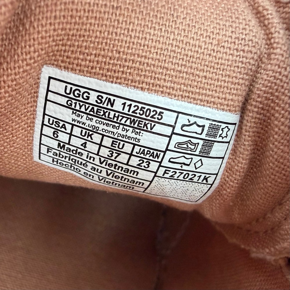UGG Marin Lace Logo Platform Sneakers Chestnut Tan Suede 1125025 Womens 6 - Picture 11 of 15